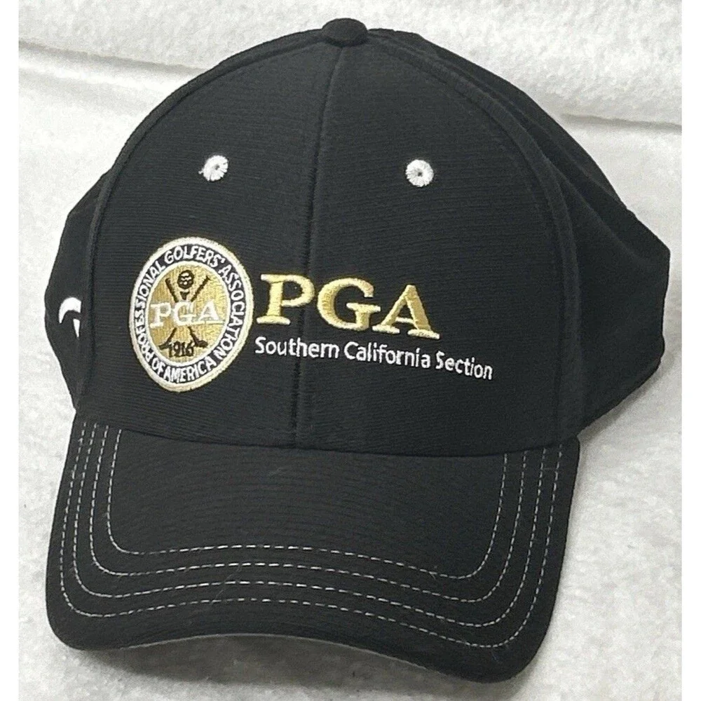 PGA Southern California Challenge Cup Golf Hat Cap Black Pukka Adjustable